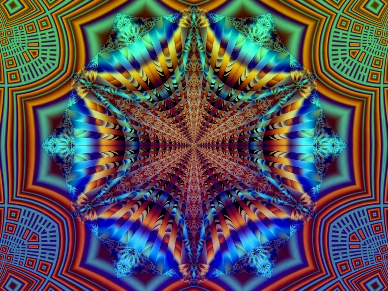 Amazing Rainbow Fractal Art Rainbow-fractals-psychedelic-by-aya-awakenings