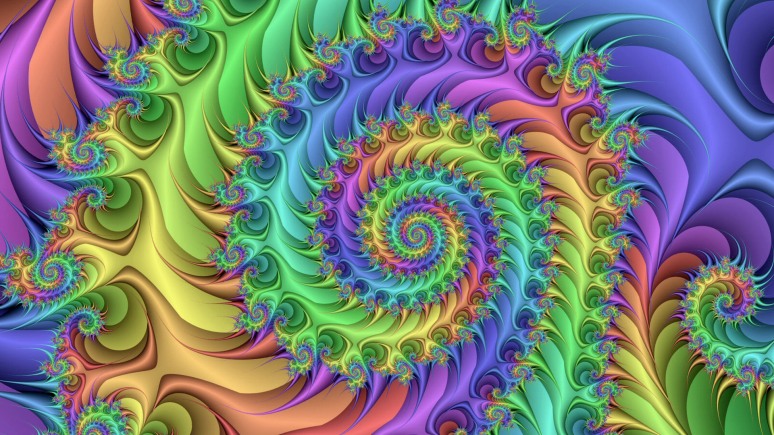 Amazing Rainbow Fractal Art Trippy-rainbow-fractal-by-dhwallhd
